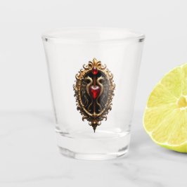 Vaso De Chupito Elegante emblema de lujo del corazón.