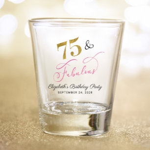 Vaso De Chupito Elegante Favor de Fiesta de Cumpleaños del Oro Ros