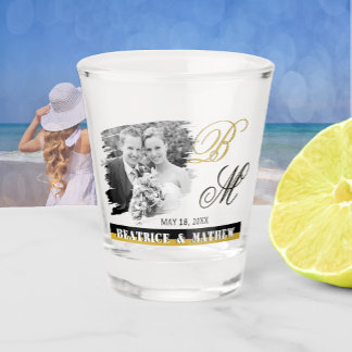 Vaso De Chupito Elegante foto de boda vidrio de disparo, aniversar