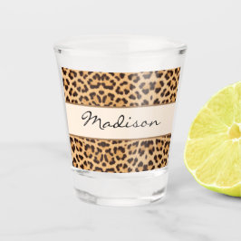 Vaso De Chupito Elegante Moda Leopard Imprimir guión personalizado