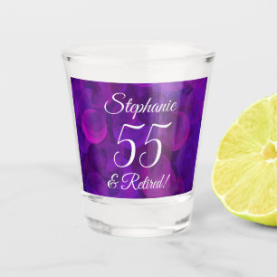 Vaso De Chupito Elegante morado 55 y retiro jubilado