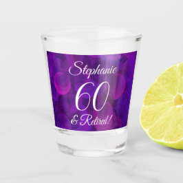Vaso De Chupito Elegante morado 60 y retiro jubilado