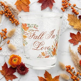 Vaso De Chupito Elegante Otoño en Amor Hoja de Arce Verde Salvia N