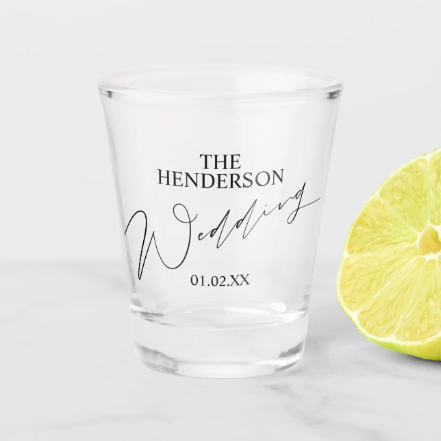Vaso de chupito elegante para regalo de boda (Anverso)