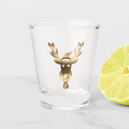 Vaso De Chupito Elegantes Navidades Faux Gold Reindeer Santa Hat