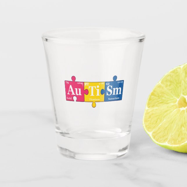 Vaso De Chupito Elementos de autismo Material Química periódica de (Anverso)