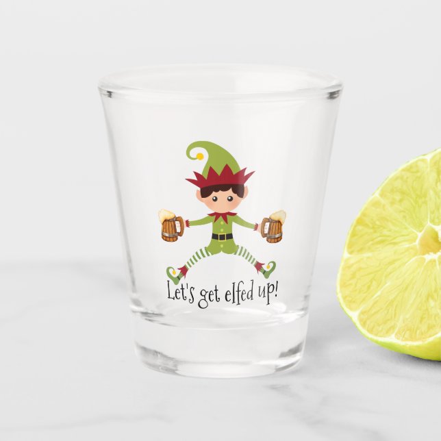 Vaso De Chupito Elf, Navidades divertidos y fiestas (Anverso)