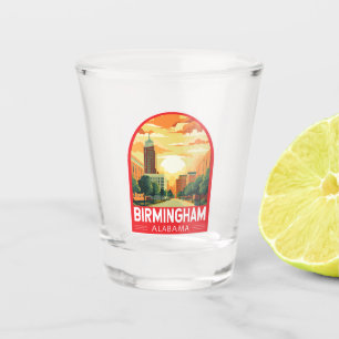 Vaso De Chupito emblema de arte de viaje de Birmingham Alabama
