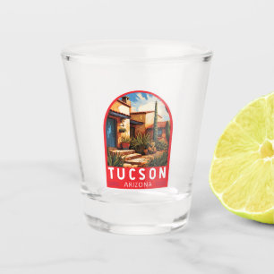 Vaso De Chupito Emblema de arte de viajes de Tucson Arizona