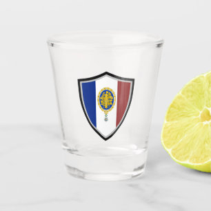 Vaso De Chupito emblema de la bandera francesa