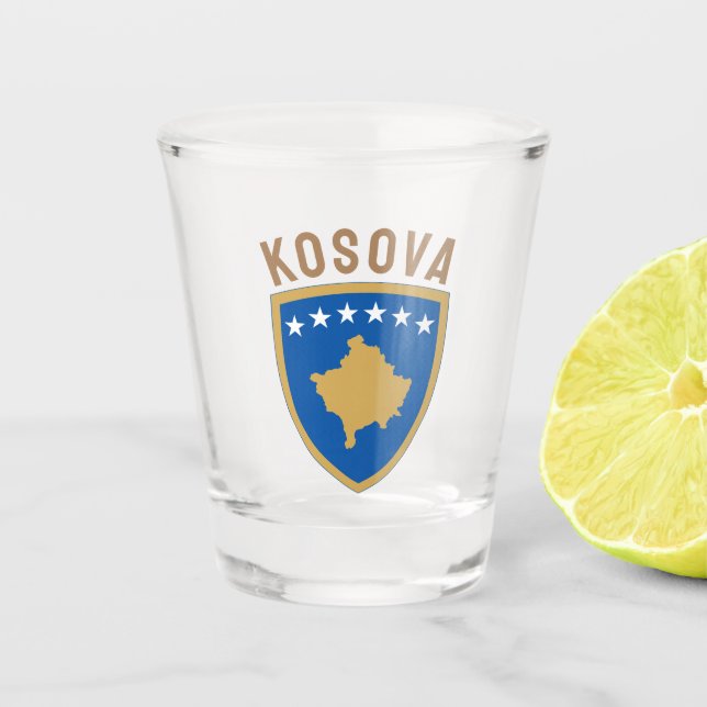 Vaso De Chupito Emblema de la República de Kosovo (Anverso)