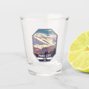 Vaso De Chupito Emblema del área de invierno de Park City Utah