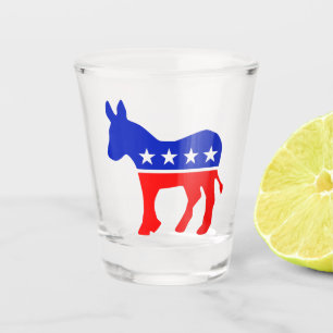 Vaso De Chupito Emblema político Fiesta democrático (Donkey)