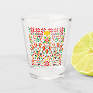 Vaso De Chupito Embrodería tradicional de Palestina Tatreez