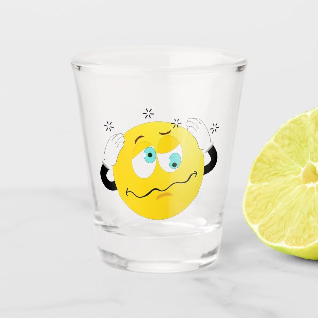 Vaso De Chupito Emoji borracha (Anverso)