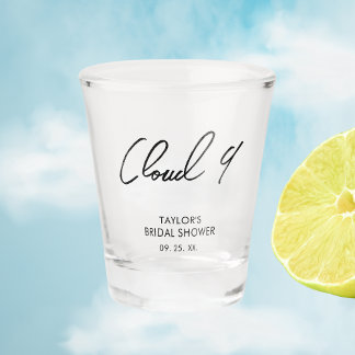 Vaso De Chupito En la ducha de novia de Cloud 9 Favor minimalista