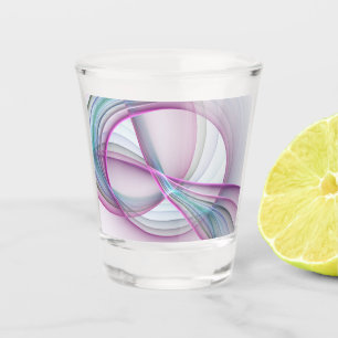 Vaso De Chupito En Movimiento, Arte Fractal Abstracto Colorido Mod