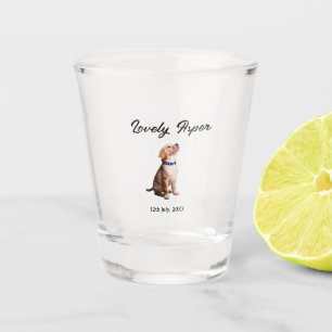 Vaso De Chupito encantador nombre de mascota fecha foto barra bebi