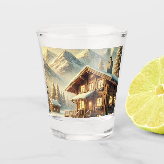 Vaso De Chupito Encanto alpino (Anverso)