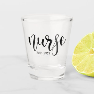 Vaso De Chupito Enfermera del año Personalizado Est Enfermera est