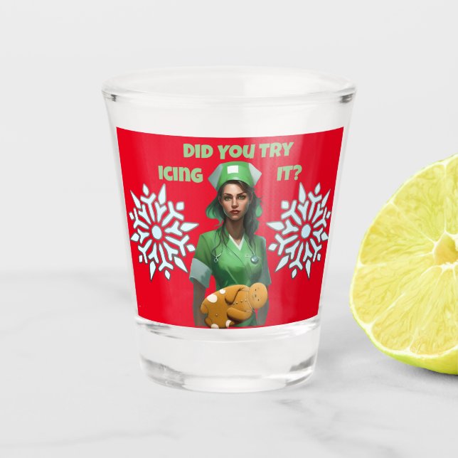 Vaso De Chupito Enfermera divertida que la hace Thunder_Cove (Anverso)