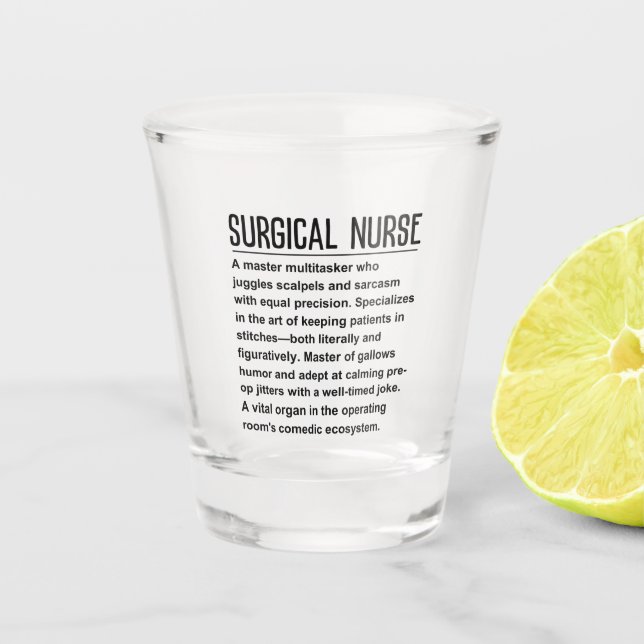 Vaso De Chupito Enfermero quirúrgico (Anverso)