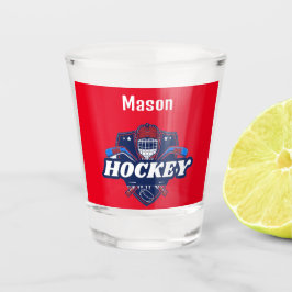 Vaso De Chupito Engranaje de hockey sobre vidrio caliente - Person