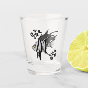 Vaso De Chupito Enoplosus viejas esposas, peces blancos con franja