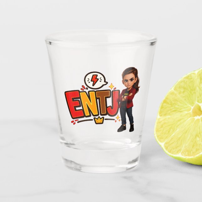 Vaso De Chupito ENTJ — A Conquistadora Visionária (Anverso)