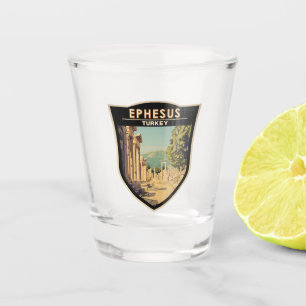Vaso De Chupito Ephesus Turquía Viaje arte Vintage