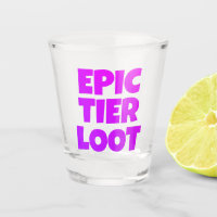 Epic Tier Loot Gamer Neon Purple Texto