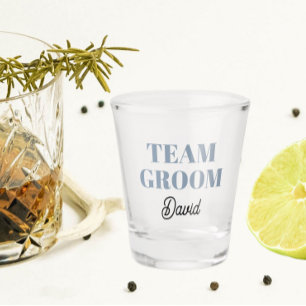 Vaso De Chupito Equipo de Boda azul turbio Groom Personalizado
