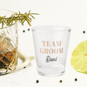 Vaso De Chupito Equipo de Boda pekinés Groom personalizado