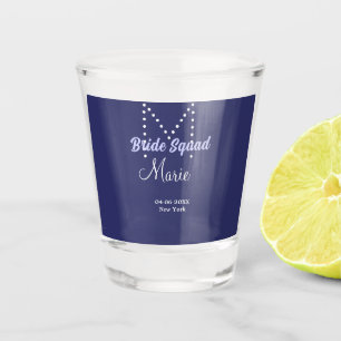 Vaso De Chupito Equipo de la novia agregar nombre monograma damas