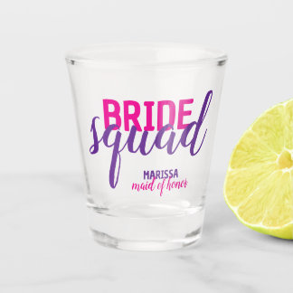 Vaso De Chupito Equipo de la NOVIA novedad rosa guión despedida de