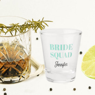 Vaso De Chupito Equipo de novia de boda Seafoam Personalizado