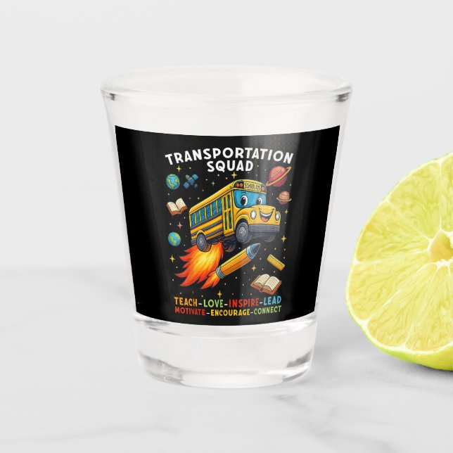 Vaso De Chupito Equipo de Transporte Conductor de Autobús Escolar  (Anverso)