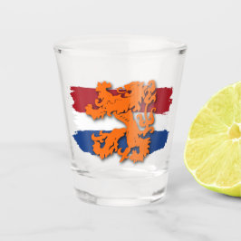 Vaso De Chupito Equipo Holanda Bandera Holandesa León Naranja