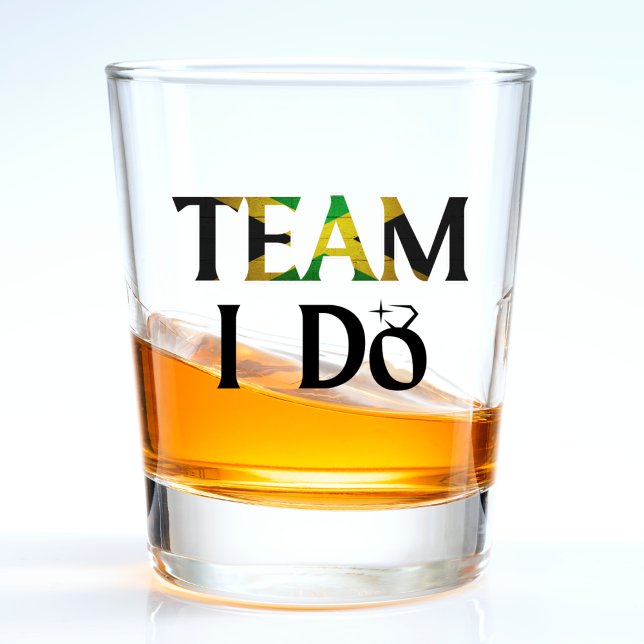 Vaso De Chupito Equipo I Do Jamaican Flag Boda Bachelorette Party (Jamaica flag wedding team i do shot glass)