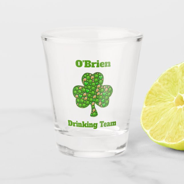 Vaso De Chupito Equipo irlandés de bebidas en el Día de los Patroc (Anverso)