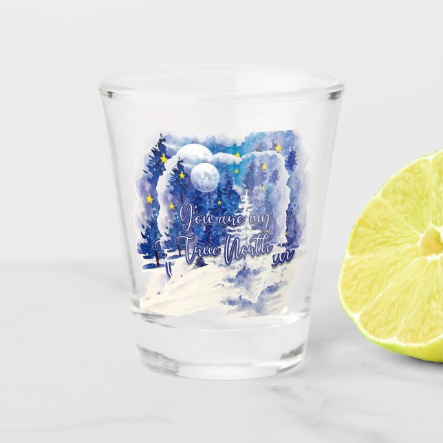 Vaso De Chupito Eres mi verdadero norte (Anverso)