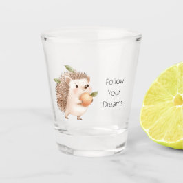 Vaso De Chupito Erizo de melocotón hojas verdes sueños