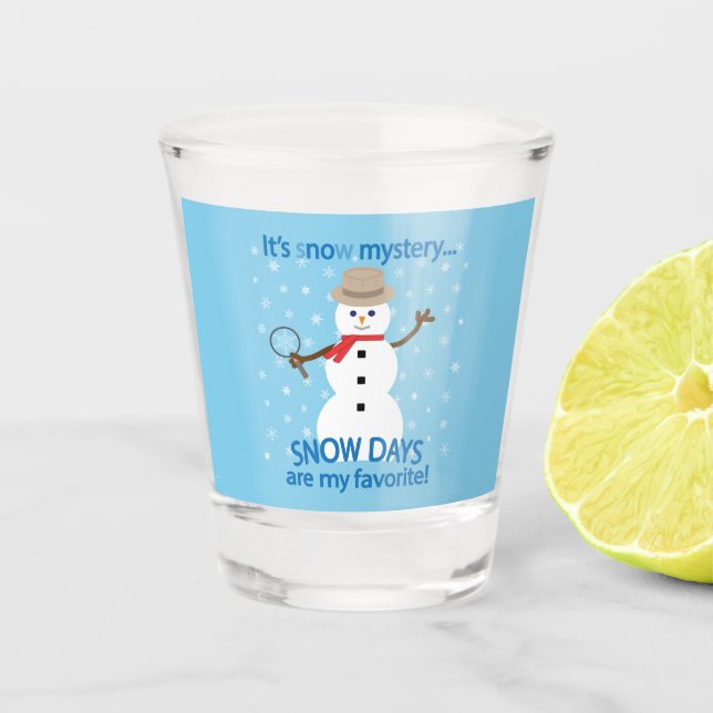 Vaso De Chupito Es el detective Snowman Blue (Anverso)