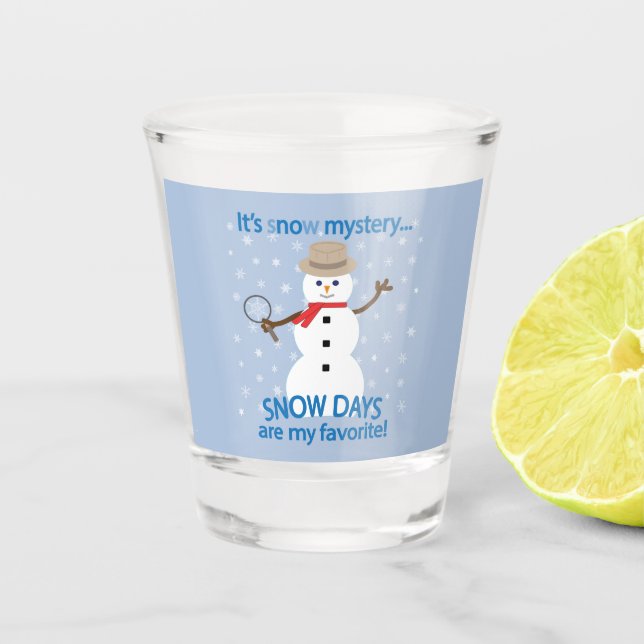 Vaso De Chupito Es el detective Snowman de now (Anverso)