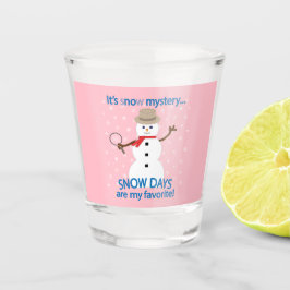 Vaso De Chupito Es el detective Snowman Pink