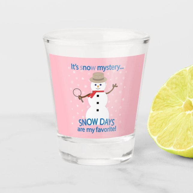 Vaso De Chupito Es el detective Snowman Pink (Anverso)
