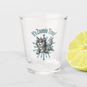 Vaso De Chupito Es el gato de Zoomie Time Gray Tabby