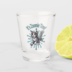Vaso De Chupito Es el gato Zoomie Time Gray Bicolor