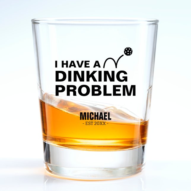 Vaso De Chupito Es gracioso que tenga un problema de meneo Chiste (funny pickleball dinking shot glass)