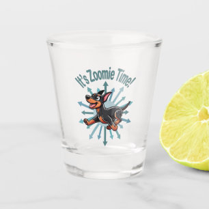 Vaso De Chupito Es hora de Zoomie Doberman Pincher